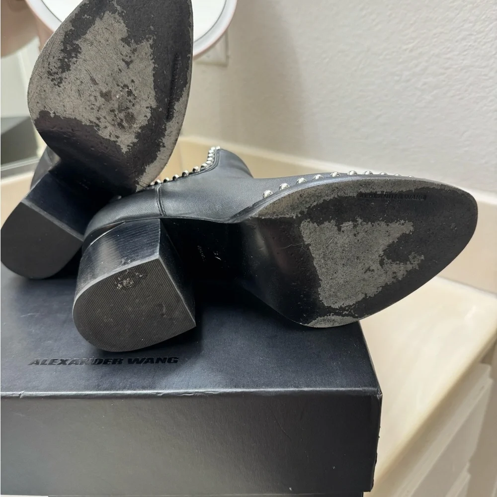 🖤Alexander Wang Gabi Cut-out Studded High Heel Booties - Picture 10 of 10